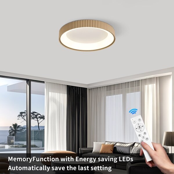 Brilagi - stmievateľné LED stropné svietidlo FALCON MODERN LED/30W/230V 40 cm béžové + diaľkové ovládanie