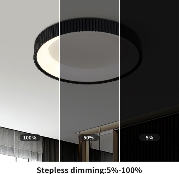 Brilagi - LED stmievateľné stropné svietidlo FALCON MODERN LED/30W/230V 40 cm čierne +DO