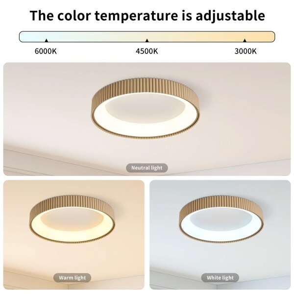 Brilagi - stmievateľné LED stropné svietidlo FALCON MODERN LED/30W/230V 40 cm béžové + diaľkové ovládanie