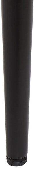 Jedálenský stôl čierna MDF železo 160/200 x 90 cm rozkladací obdĺžnikový tvar moderný industriálny štýl kuchyňa jedáleň