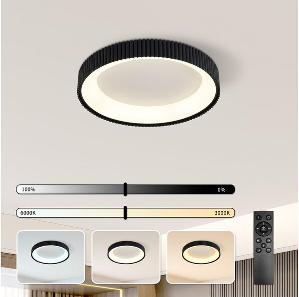 Brilagi - LED stmievateľné stropné svietidlo FALCON MODERN LED/30W/230V 40 cm čierne +DO