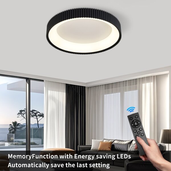 Brilagi - stmievateľné LED stropné svietidlo FALCON MODERN LED/54W/230V 60 cm čierne +DO