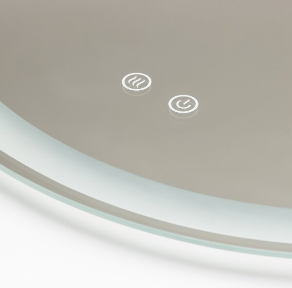 Brilagi-LED stmievateľné kúpeľňové vyhrievané zrkadlo s podsvietením AVA ECO LED/11,5W/230V priemer 60 cm IP44