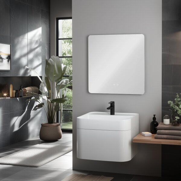 Brilagi - stmievateľné kúpeľňové vyhrievané zrkadlo s podsvietením DIANA LED/17W/230V 60x60 cm IP44