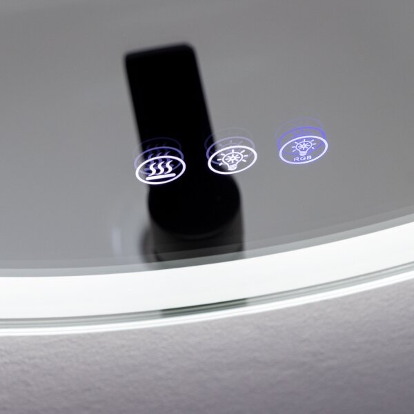 Brilagi- LED RGBW stmievateľné vyhrievané zrkadlo s podsvietením AVA PRO LED/18W/230V pr. 60 cm IP44