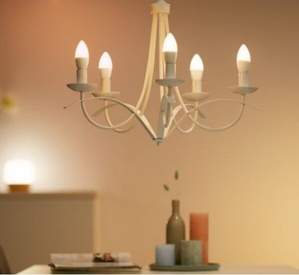 SADA 2x LED Stmievateľná žiarovka C37 E14/4,9W/230V 2700-6500K CRI 90 Wi-Fi - WiZ