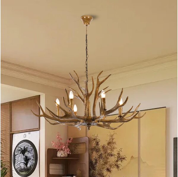 Brilagi - Luster na reťazi DEER 6xE14/10W/230V priemer 102 cm parožie
