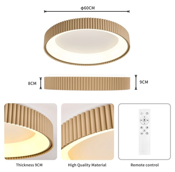 Brilagi - stmievateľné LED stropné svietidlo FALCON MODERN LED/54W/230V 60 cm béžové + diaľkové ovládanie