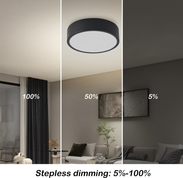Brilagi - stmievateľné LED svietidlo POOL LED/18W/230V 3000-6000K 20 cm čierna + diaľkový ovládač