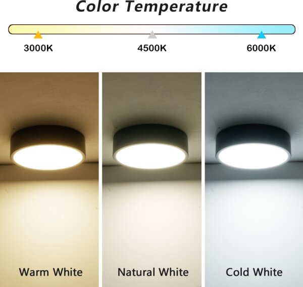 Brilagi - LED stropné svietidlo POOL LED/18W/230V 3000/4000/6000K pr. 20 cm čierna