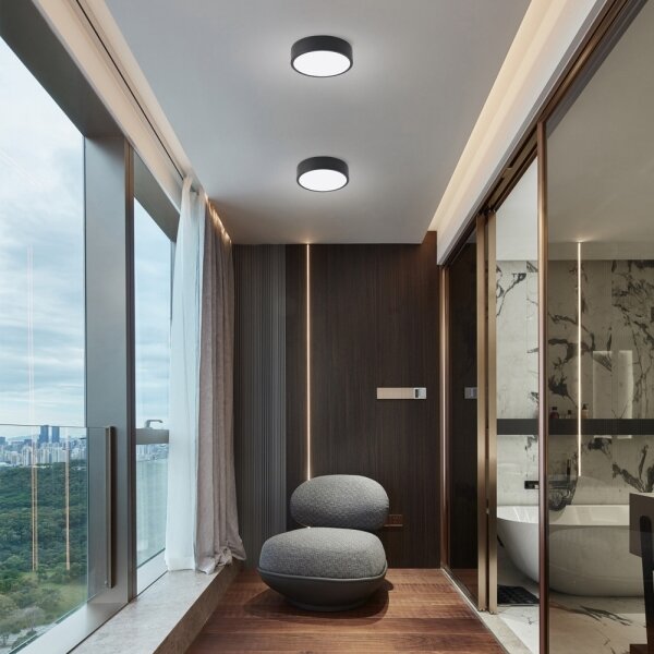 Brilagi - LED stropné svietidlo POOL LED/18W/230V 3000/4000/6000K pr. 20 cm čierna