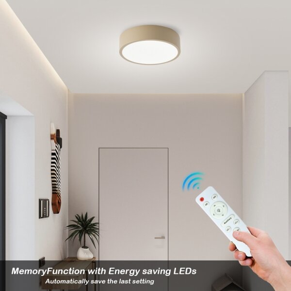Brilagi -LED Stmievateľné svietidlo POOL LED/18W/230V 3000-6000K 20 cm béžové + diaľkový ovládač
