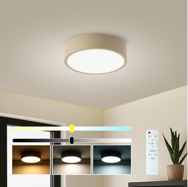 Brilagi -LED Stmievateľné svietidlo POOL LED/18W/230V 3000-6000K 20 cm béžové + diaľkový ovládač