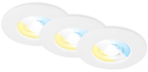 Briloner 7605036-SADA 3xLED Kúpeľňové podhľadové svietidlo 3xLED/4,9W/230V IP44 biela