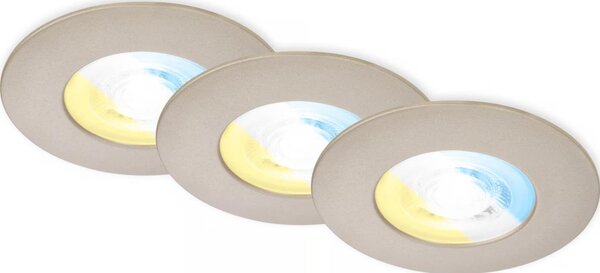 Briloner 7605032-SADA 3xLED Kúpeľňové podhľadové svietidlo 3xLED/4,9W/230V IP44 matný chróm