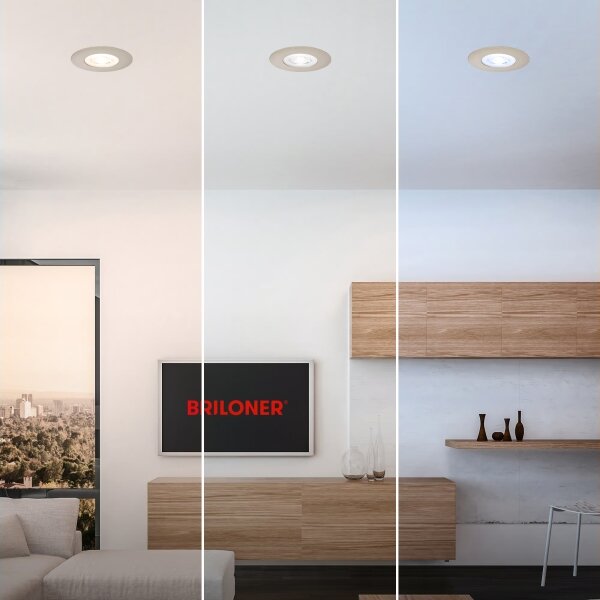 Briloner 7605032-SADA 3xLED Kúpeľňové podhľadové svietidlo 3xLED/4,9W/230V IP44 matný chróm