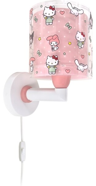 Dalber 41259 - Detská nástenná lampa HELLO KITTY&FRIENDS 1xE27/15W/230V ružová