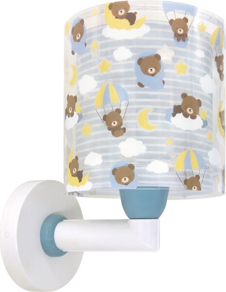 Dalber 41579T - Detská nástenná lampa BABY TEDDY 1xE27/15W/230V modrá