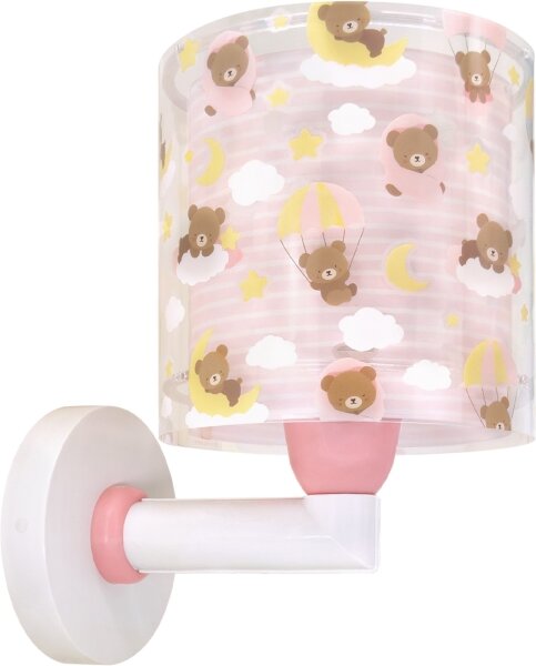 Dalber 41579S - Detské nástenné svietidlo BABY TEDDY 1xE27/15W/230V ružové
