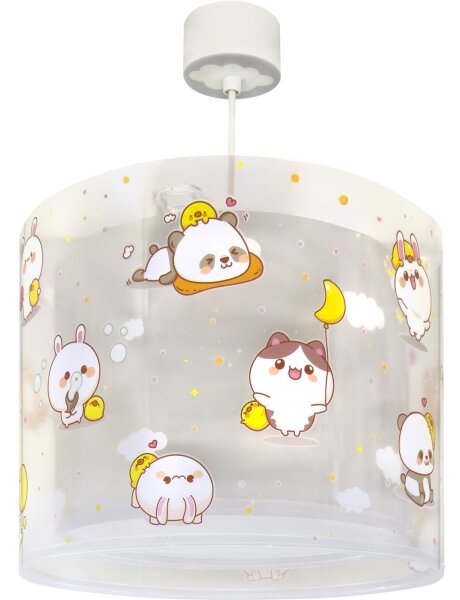 Dalber 41762E - Detský luster KAWAII FRIENDS 1xE27/15W/230V sivý