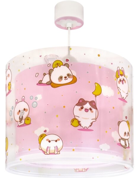 Dalber 41762S - Detský luster KAWAII FRIENDS 1xE27/15W/230V ružový