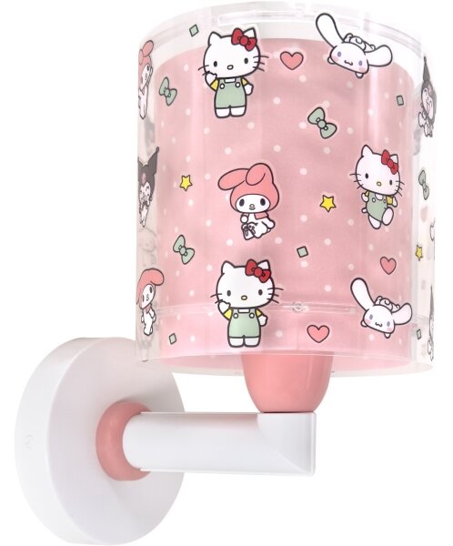 Dalber 41259 - Detská nástenná lampa HELLO KITTY&FRIENDS 1xE27/15W/230V ružová
