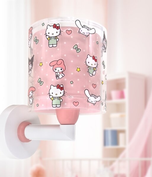Dalber 41259 - Detská nástenná lampa HELLO KITTY&FRIENDS 1xE27/15W/230V ružová