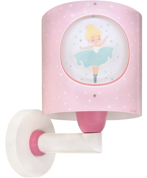 Dalber 60919 - Detská nástenná lampa PRINCESS DANCE 1xE27/15W/230V ružová