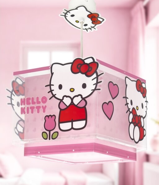 Dalber 73262 - Detský luster HELLO KITTY 1xE27/15W/230V ružový