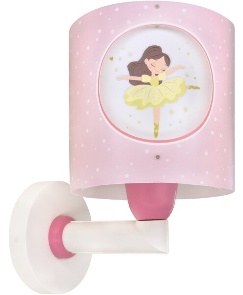 Dalber 60919 - Detská nástenná lampa PRINCESS DANCE 1xE27/15W/230V ružová