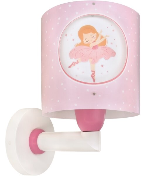 Dalber 60919 - Detská nástenná lampa PRINCESS DANCE 1xE27/15W/230V ružová