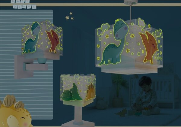 Dalber 63452 - Detský luster BABY DINOS 1xE27/15W/230V pestrofarebný