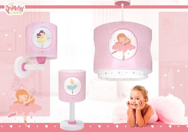 Dalber 60912 - Detský luster PRINCESS DANCE 1xE27/15W/230V ružový