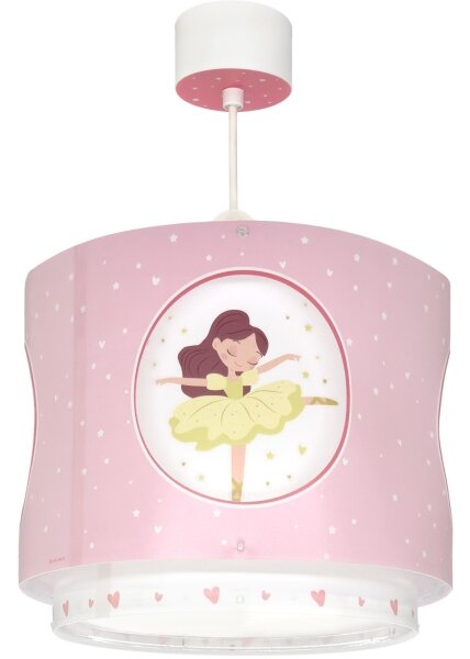 Dalber 60912 - Detský luster PRINCESS DANCE 1xE27/15W/230V ružový