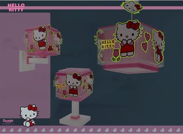 Dalber 73262 - Detský luster HELLO KITTY 1xE27/15W/230V ružový