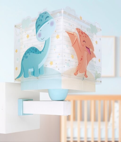 Dalber 63459 - Detská nástenná lampa BABY DINOS 1xE27/15W/230V pestrofarebná