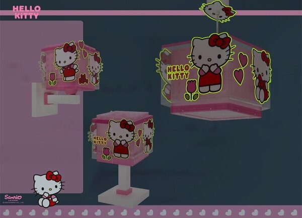 Dalber 73269 - Detské nástenné svietidlo HELLO KITTY 1xE27/15W/230V ružové