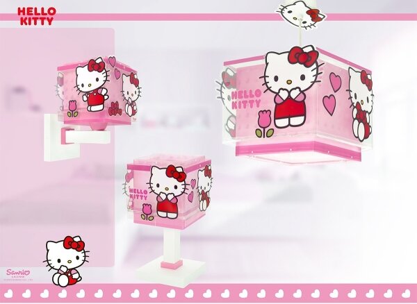 Dalber 73269 - Detské nástenné svietidlo HELLO KITTY 1xE27/15W/230V ružové