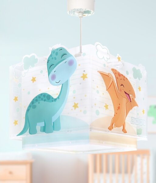 Dalber 63452 - Detský luster BABY DINOS 1xE27/15W/230V pestrofarebný