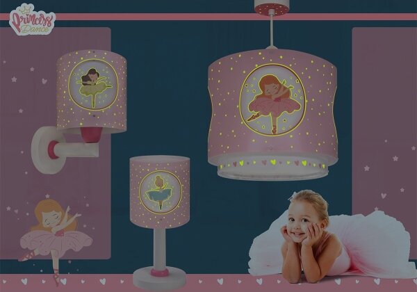 Dalber 60912 - Detský luster PRINCESS DANCE 1xE27/15W/230V ružový