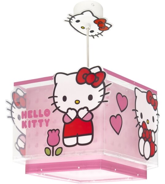 Dalber 73262 - Detský luster HELLO KITTY 1xE27/15W/230V ružový