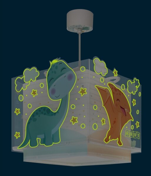 Dalber 63452 - Detský luster BABY DINOS 1xE27/15W/230V pestrofarebný