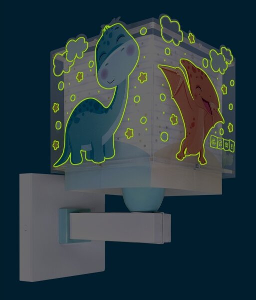 Dalber 63459 - Detská nástenná lampa BABY DINOS 1xE27/15W/230V pestrofarebná