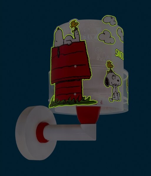 Dalber 76309 - Detská nástenná lampa SNOOPY 1xE27/15W/230V biela/červená
