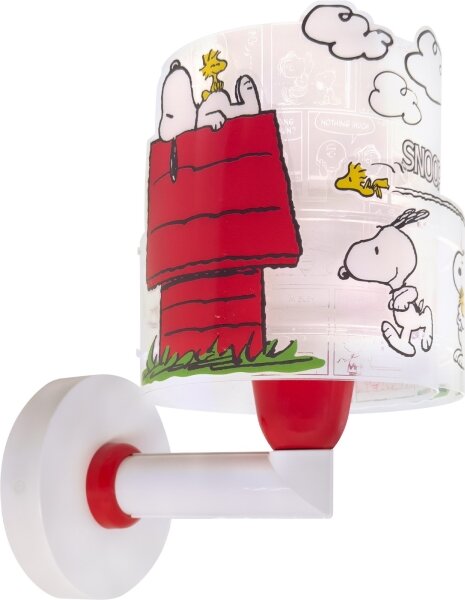 Dalber 76309 - Detská nástenná lampa SNOOPY 1xE27/15W/230V biela/červená