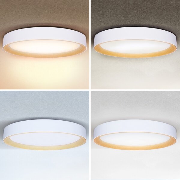 Brilagi - stmievateľné LED stropné svietidlo LARIOS, 72 W, 230 V, biela, pr. 59 cm + diaľkový ovládač