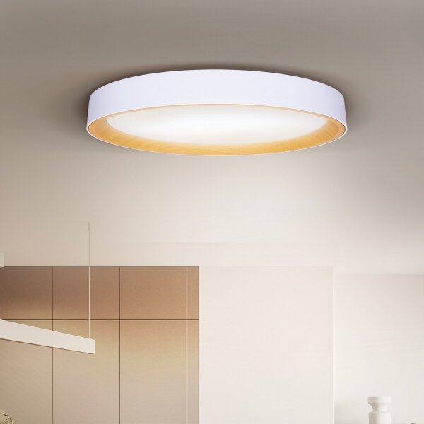 Brilagi - stmievateľné LED stropné svietidlo LARIOS, 72 W, 230 V, biela, pr. 59 cm + diaľkový ovládač
