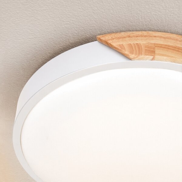 Brilagi - stmievateľné LED svietidlo PILANA LED/48W/230V dub/biela, priemer 40 cm + diaľkové ovládanie