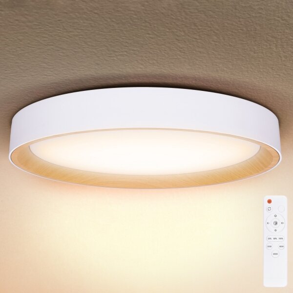 Brilagi - stmievateľné LED stropné svietidlo LARIOS, 72 W, 230 V, biela, pr. 59 cm + diaľkový ovládač