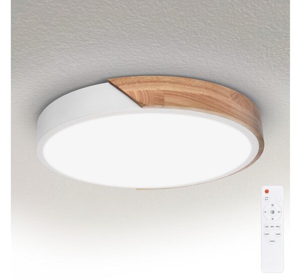 Brilagi - stmievateľné LED svietidlo PILANA LED/48W/230V dub/biela, priemer 40 cm + diaľkové ovládanie